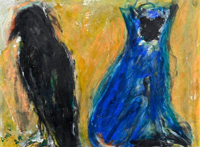 Amit Ambalal | No Monkey Tricks | 2024 | Mixed media on paper | 12 x 16 Inches