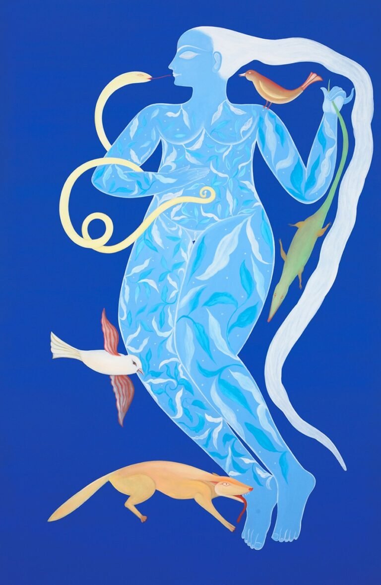 Rekha Rodwittiya | Rekha@50 |  2008 | Acrylic and oil on canvas | 72 x 48 Inches