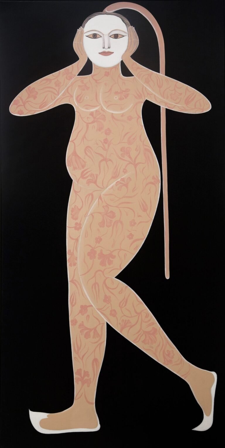 Rekha Rodwittiya | Untitled | 2009 | Acrylic and oil on canvas | 72 x 36 Inches