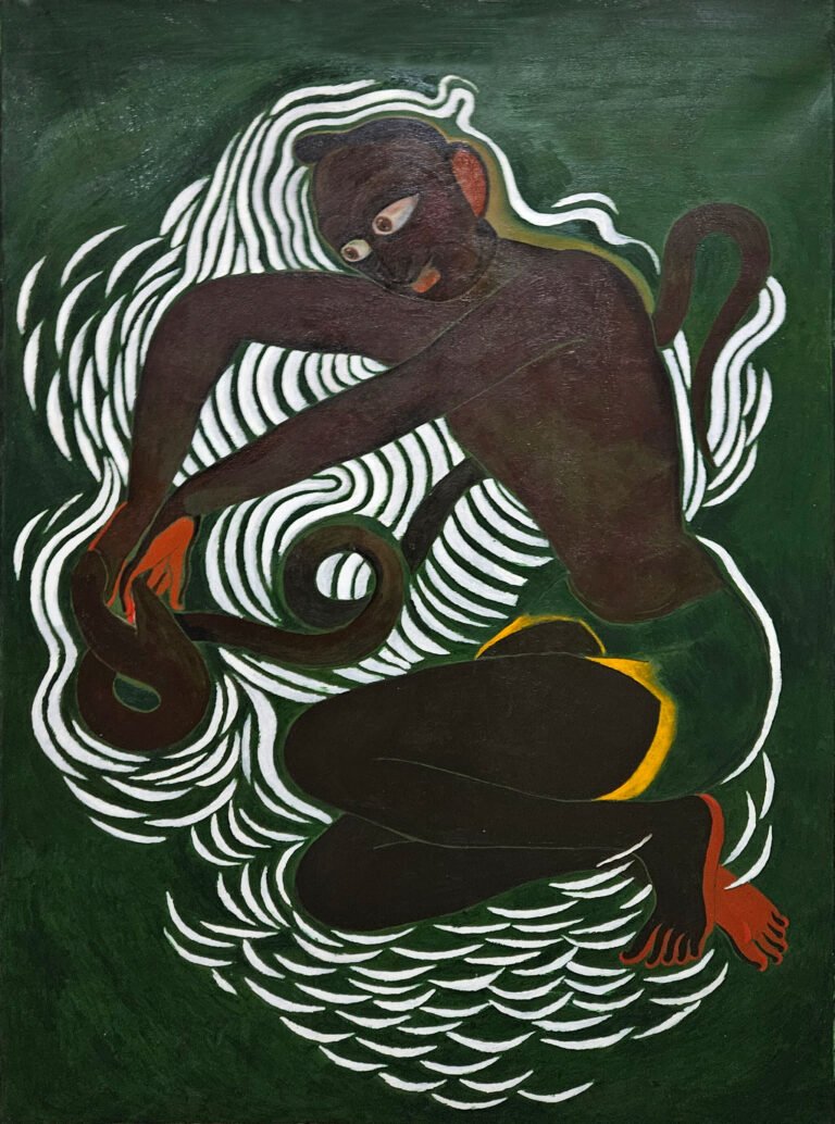 Shine Shivan | Sakshi Gopal | 2025 | Oil on canvas | 88 x 59 Inches