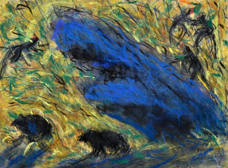 Amit Ambalal | Toad Rock | 2025 | Mixed media on paper | 12 x 16 Inches