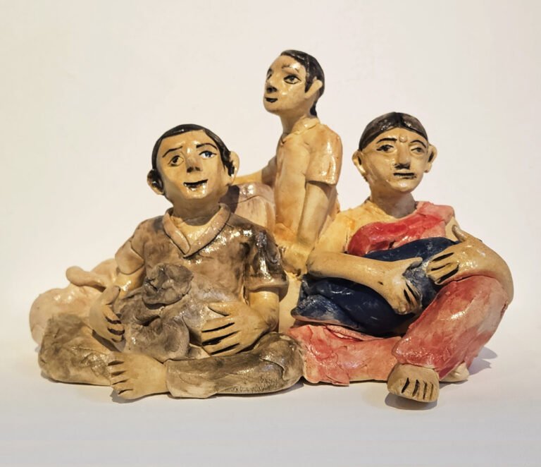 Sudipta Das | Nomad IX | 2025 | Ceramic | 10(H) x 6.5(W) x 6.5(D) Inches