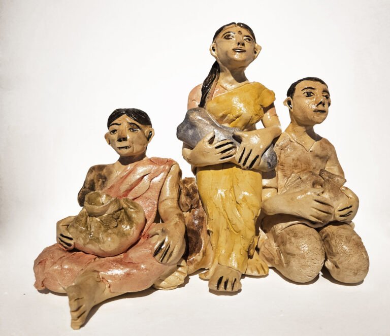 Sudipta Das | Nomad X | 2025 | Ceramic | 9(H) x 7(W) x 6.5(D) Inches