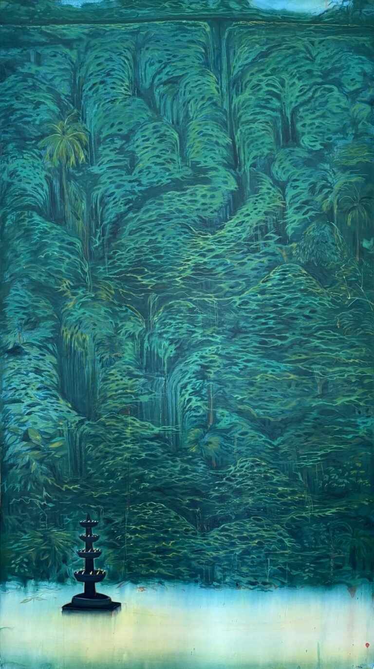 Sujith SN | Prayer | 2026 | Tempera on paper | 72 x 41 Inches