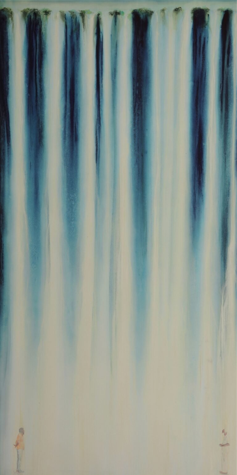 Sujith SN | Dialogue | 2024 | Tempera on paper | 79.5 x 41 Inches