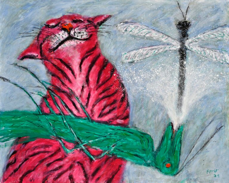 Amit Ambalal | Humming Trio | 2025 | Acrylic on canvas | 48 x 60 Inches