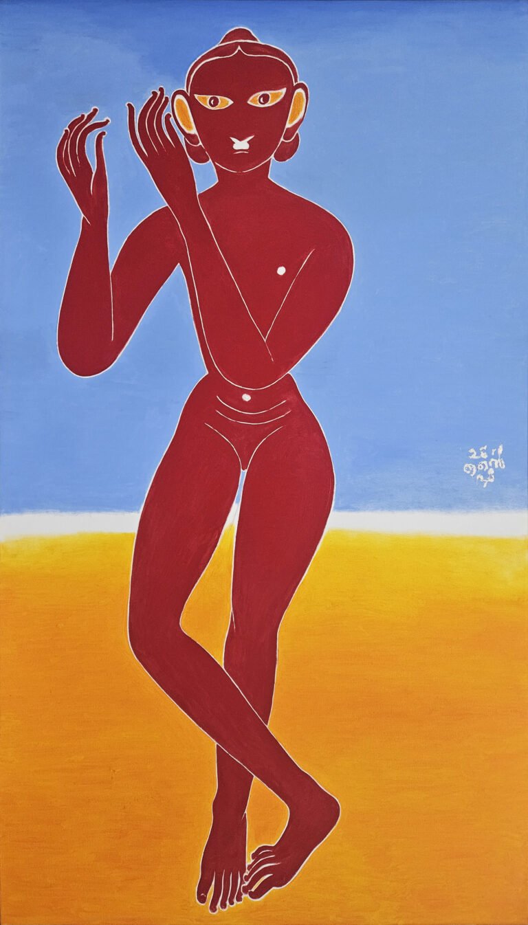 Shine Shivan | Series: Hutatma | 2026 | Oil on canvas | 84 x 48 Inches