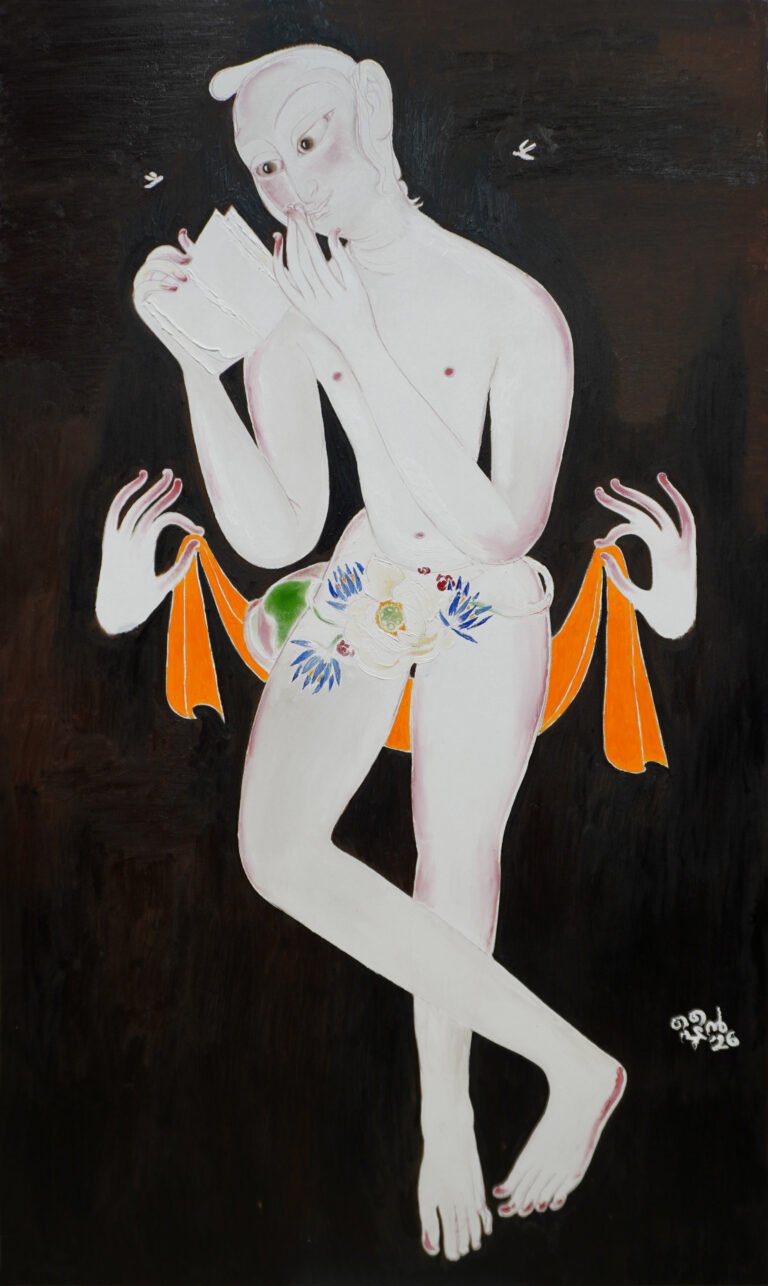 Shine Shivan | Series: Hutatma | 2026 | Oil on canvas | 84 x 48 Inches