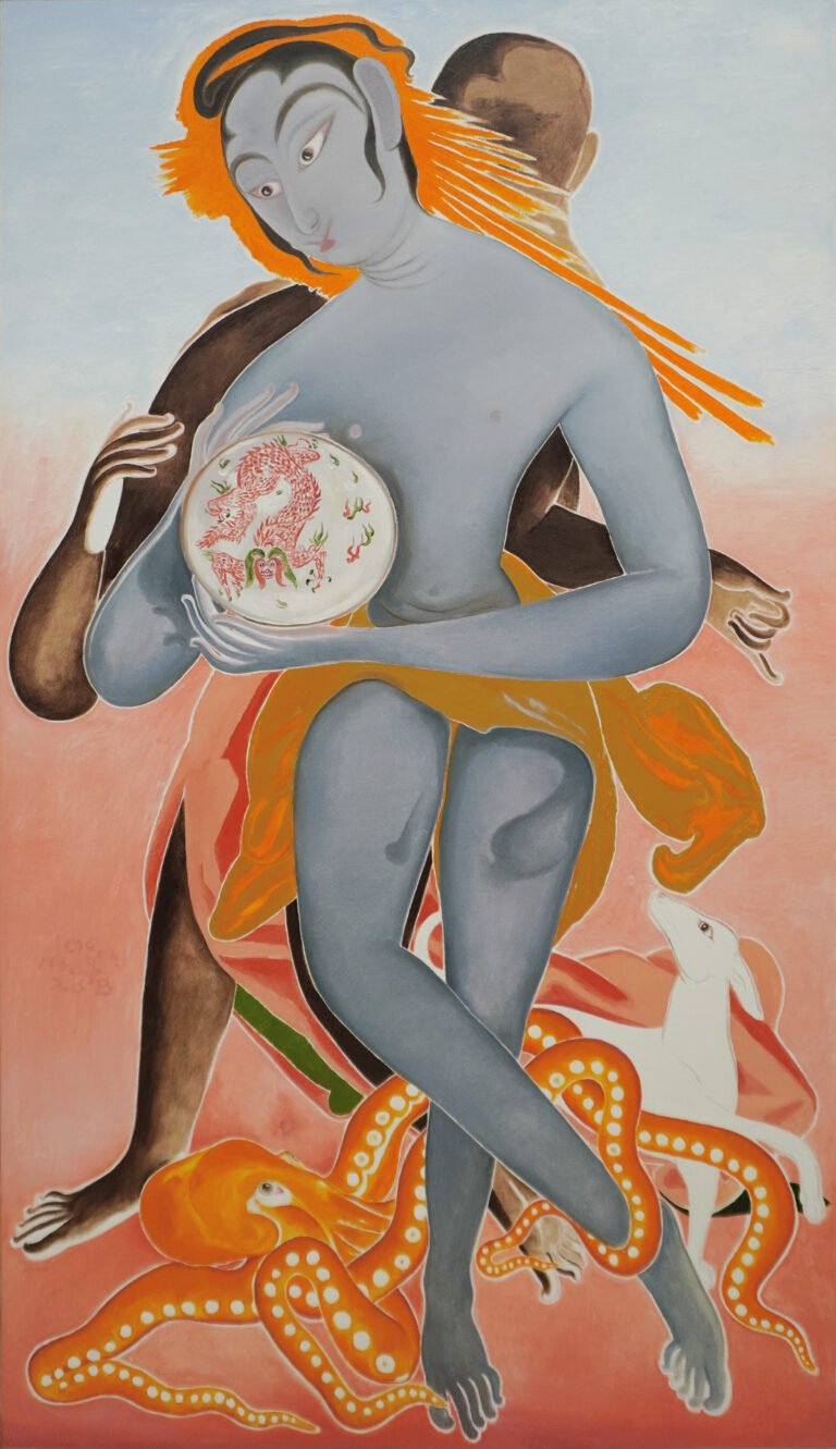 Shine Shivan | Series: Hutatma | 2026 | Oil on canvas | 84 x 48 Inches