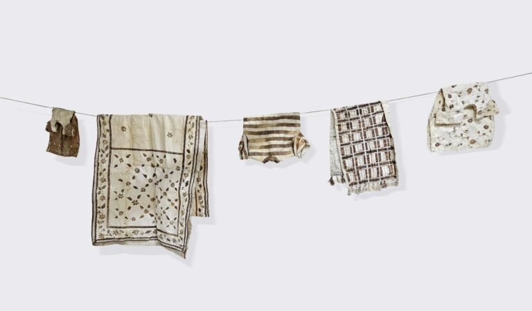 Madhukar Mucharla | The Garments of Excision | 2026 | Rawhide and fence wire | Display size: 84 x 190 Inches (approx.)