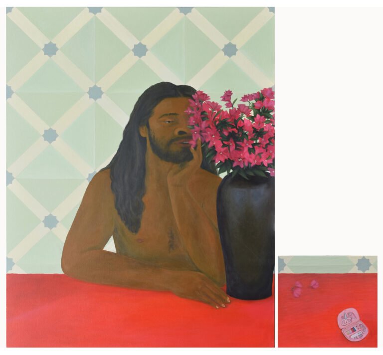 Pallavi Singh | Encounter X | 2026 | Acrylic on canvas (Diptych) | 48 x 49 Inches