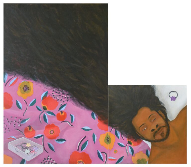 Pallavi Singh | Encounter XIII | 2026 | Acrylic on canvas (Diptych) | 36 x 42 Inches