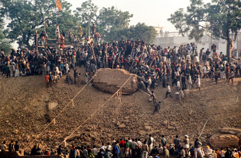 Pablo Bartholomew | Babri Masjid and Aftermath | Print on canvas | 32 x 48 Inches