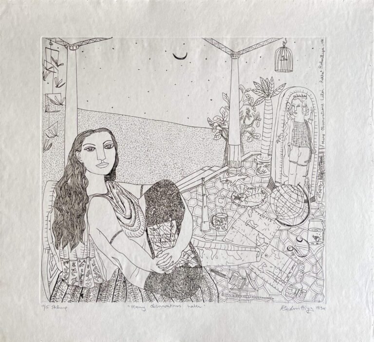 Rekha Rodwittiya | Many Observations Later | 1994 | Etching. Limited edition 10 of 15 | 23 x 25.5 Inches