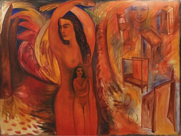 Rekha Rodwittiya | In Search of My Mother Garden | 1993 | Oil on canvas | 70 x 93 Inches