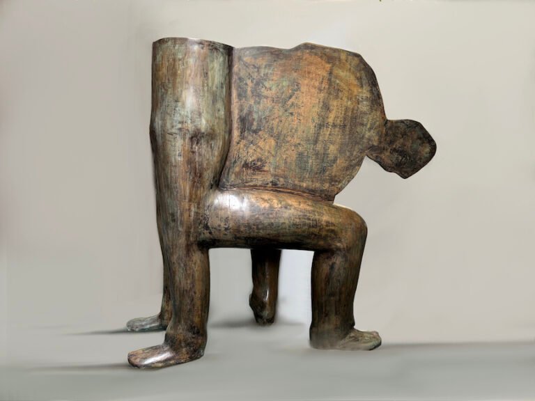 Sumedh Rajendran | My Past on Your Feather | 2021 | Bronze | 43(H) x 44(W) x 26(D) Inches
