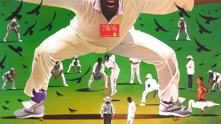 Surendran Nair | Melancholy of 12th Man | 2002 | Oil on canvas | 71 x 126 Inches