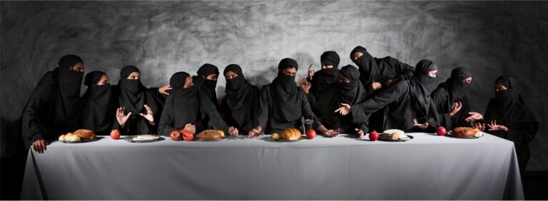 Vivek Vilasini | Last Supper – Gaza | Archival print on canvas (Set of 4 panels). Trial proof | 79 x 216 Inches