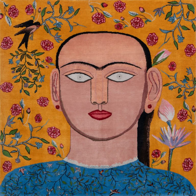 Rekha Rodwittiya | Home is Wherever You Are | 2026 | Hand-knotted carpet | 60 x 60 Inches