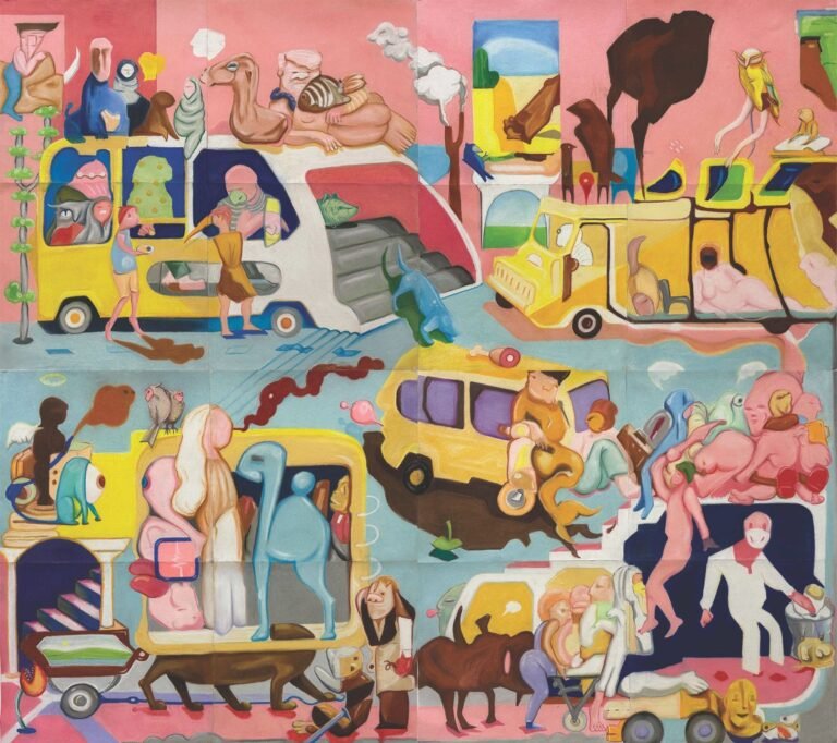 Siddhartha Kararwal | Chasing Clouds II | 2023 | Dry pastel on acid free paper (Set of 16 units) | Display size: 88 x 96 Inches